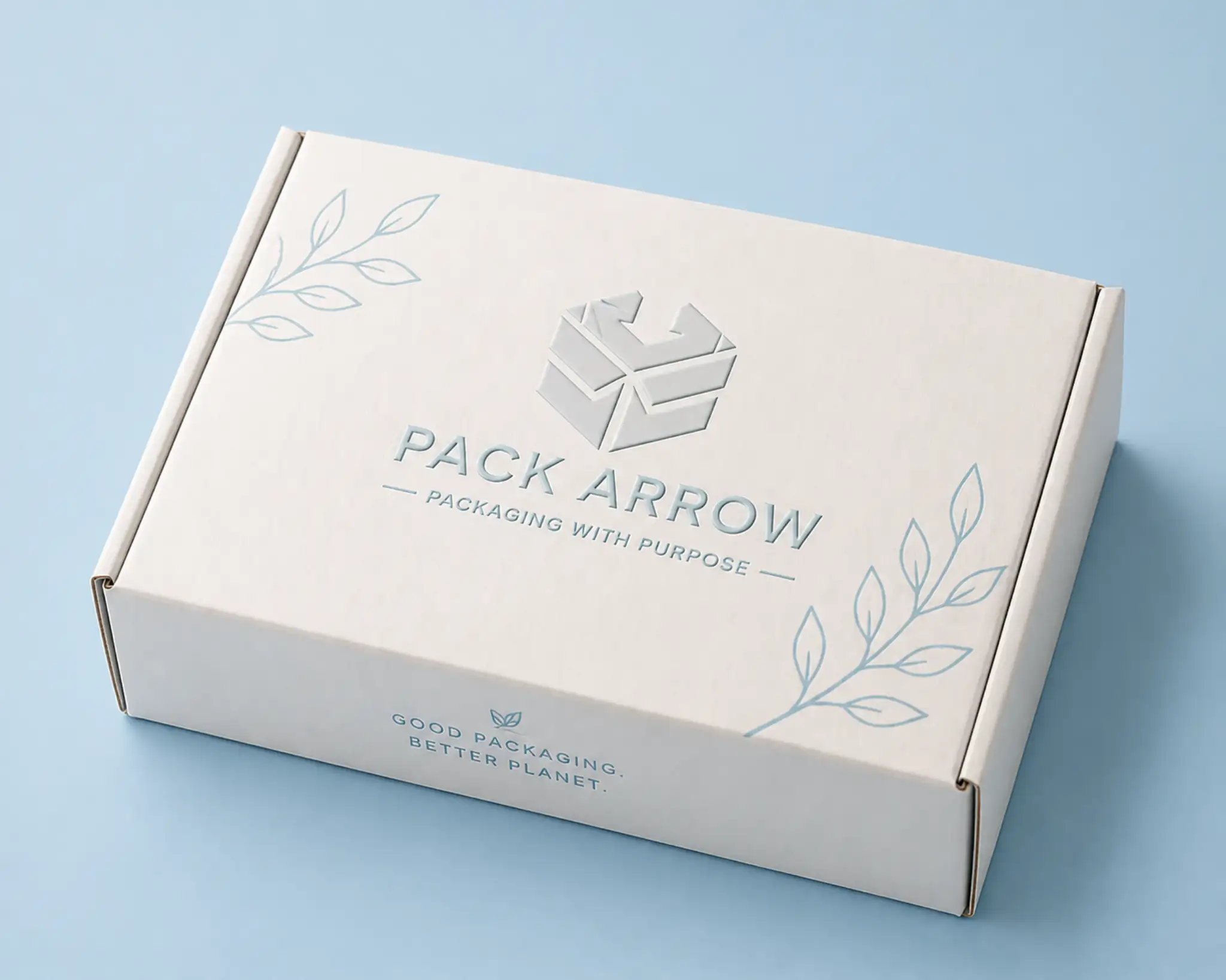 Luxury embossed packaging boxes with custom branding and premium finish