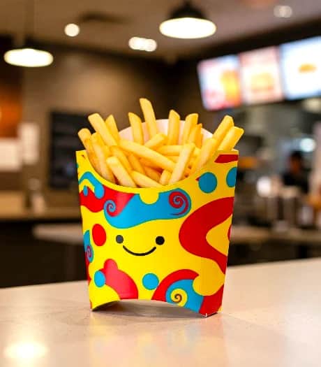 Colorful Custom French Fry Box for Restaurants – Vibrant Food Packaging by Pack Arrow