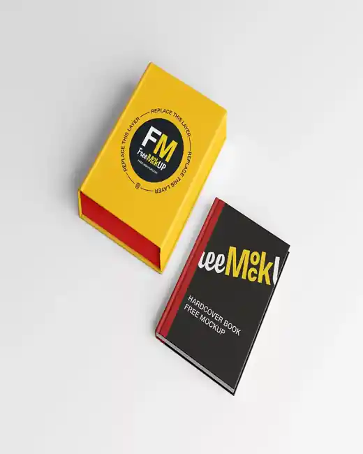 Book Style Rigid Box Yellow PackArrow