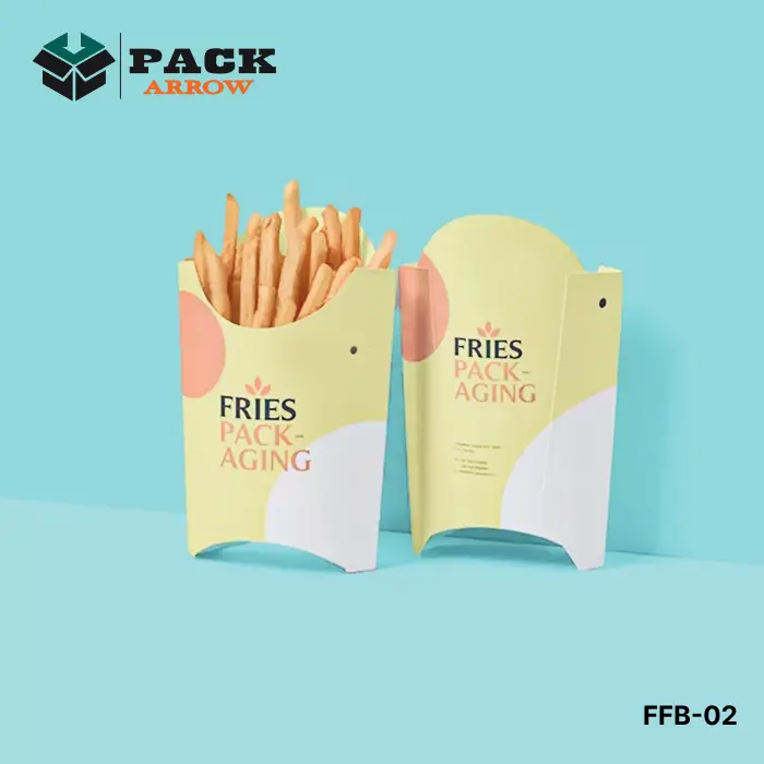 FFB-02 – Colorful French Fry Boxes for Restaurants and Takeaway Packaging by Pack Arrow