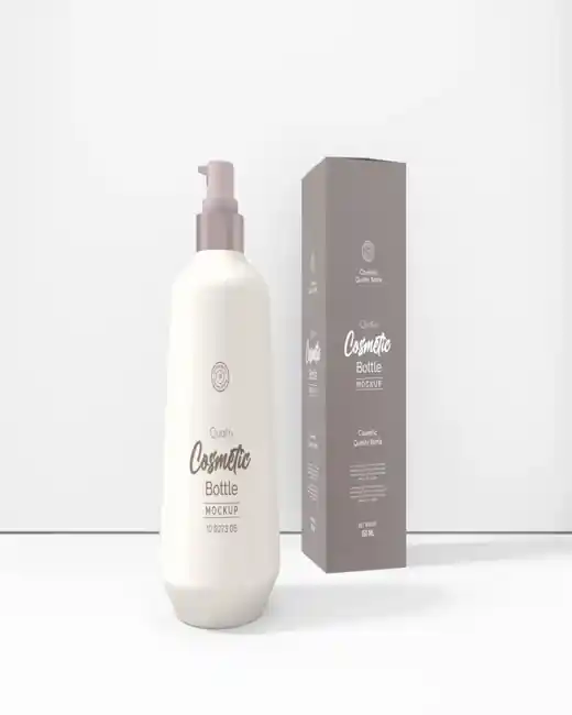 Cosmetic Bottle Packaging Mockup PackArrow